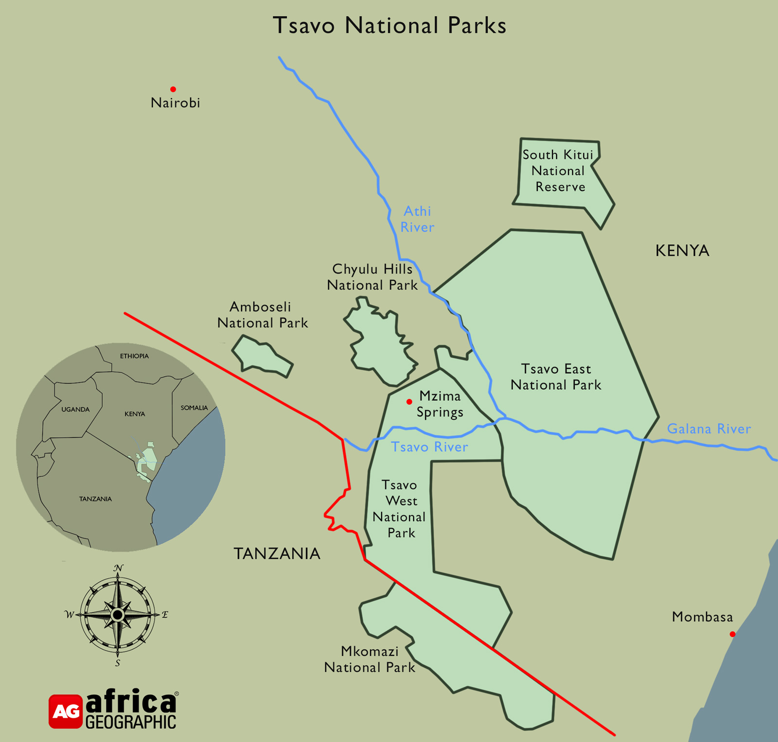 Tsavo National Park Map